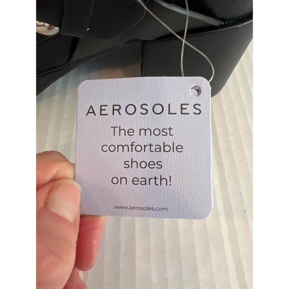 Aerosoles Cleveland Slingback
Platform Sandals Black Silver Size 7M Brand New - Picture 10 of 12